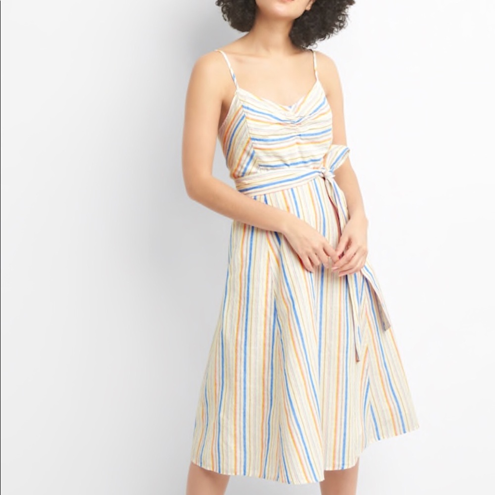 Gap multi stripe fit and flair dress size 8